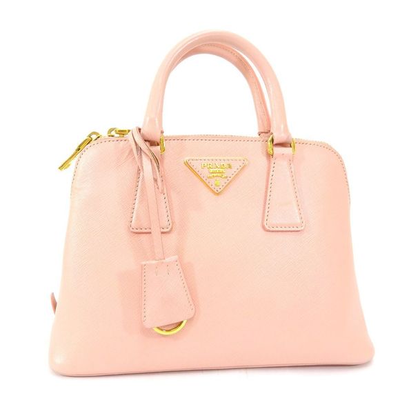 Prada Saffiano Leather Handbag Pink - Picture 1 of 9